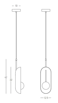 Modern Gold Capsule Pendant Light - Image 3