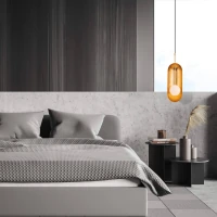 Modern Gold Capsule Pendant Light - Image 1