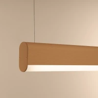 Pendant LED lamp 120 cm – linear, gold, with remote dimming - Image 6