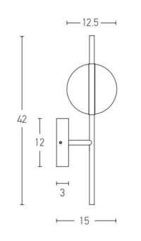 Modern Black & Gold Matt LED Wall Light - Image 3