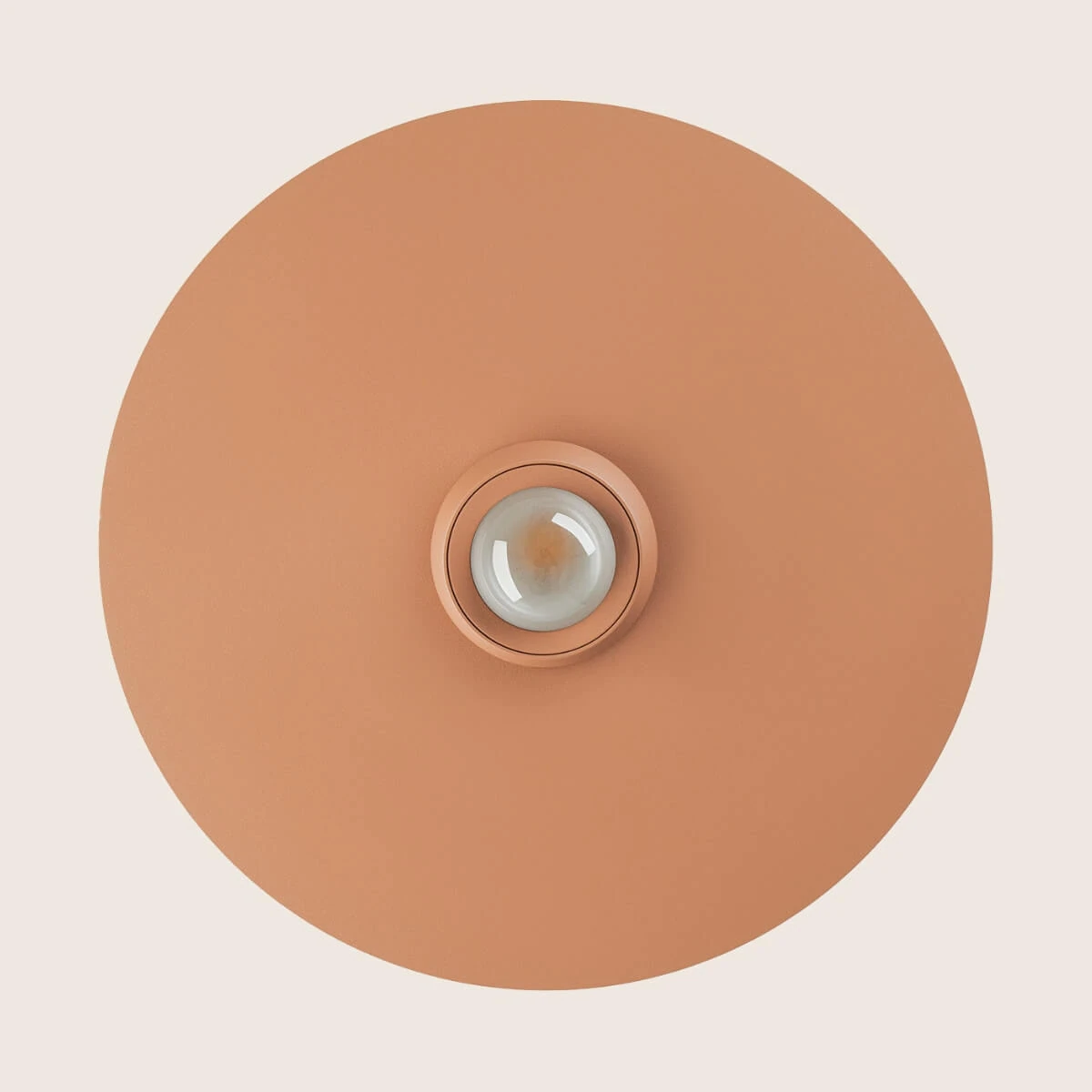 LED pakabinamas šviestuvas Ø35 cm – apvalus, terakotinis, TRIAC