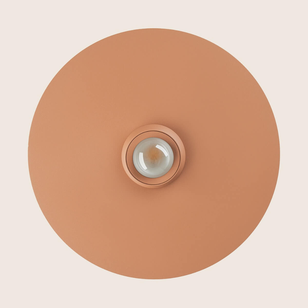 LED pakabinamas šviestuvas Ø35 cm – apvalus, terakotinis, TRIAC