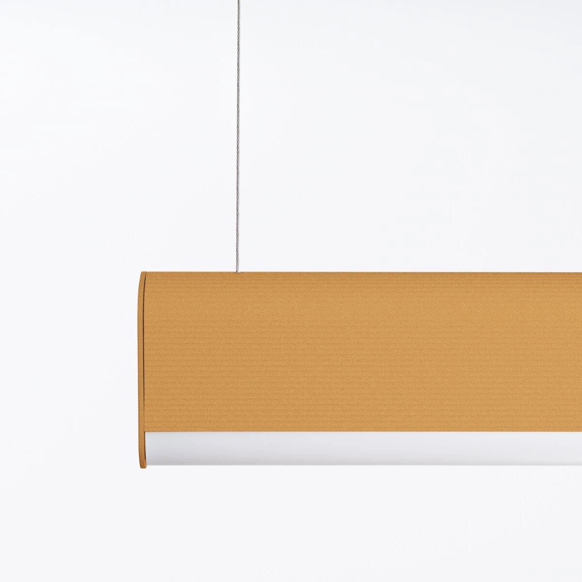 Pendant LED lamp 120 cm – linear, gold, remote dimming