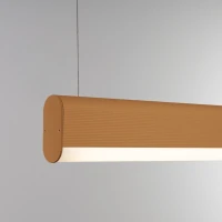 Pendant LED lamp 120 cm – linear, gold, remote dimming - Image 6