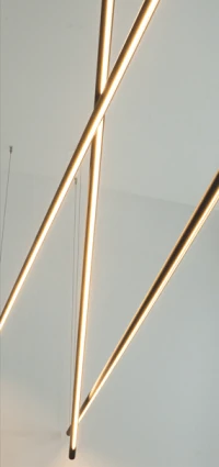 Intersecting Linear LED Pendant Light, Sandy Black 3000K - Image 4