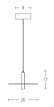 Minimalist LED Pendant Light, Matt White, 26cm