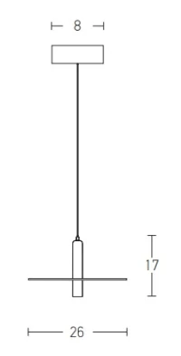 Minimalist LED Pendant Light, Matt White, 26cm - Image 2