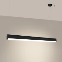 Pakabinamas šviestuvas 120 cm/38W – linijinis, juodas, su pulteliu - Nuotrauka 4