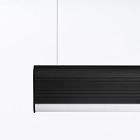 Pakabinamas šviestuvas 120 cm/38W – linijinis, juodas, su pulteliu - Nuotrauka 5