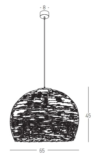 Pendant Light Woven Bamboo Shade Ø65cm