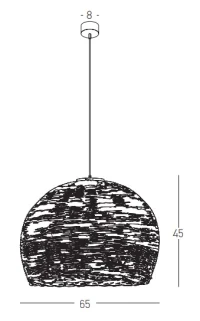 Pendant Light Woven Bamboo Shade Ø65cm - Image 4