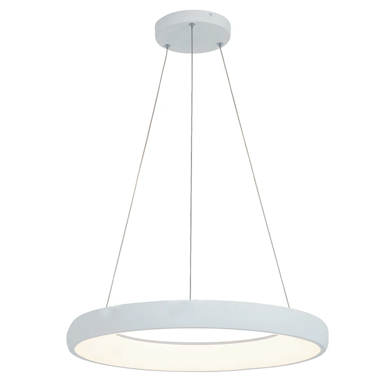 Linear LED Pendant Light, White Matte 60cm