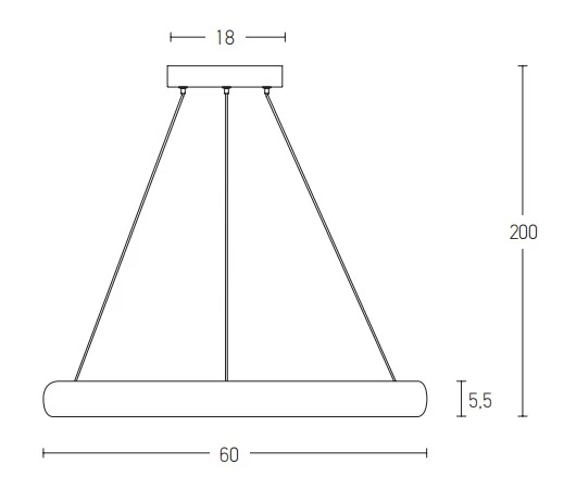Brushed Gold LED Linear Pendant Light