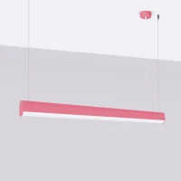 Pendant lamp 120 cm / 38W – linear, pink, remote dimming - Image 3