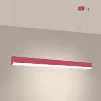 Pendant lamp 120 cm / 38W – linear, pink, remote dimming - Image 4