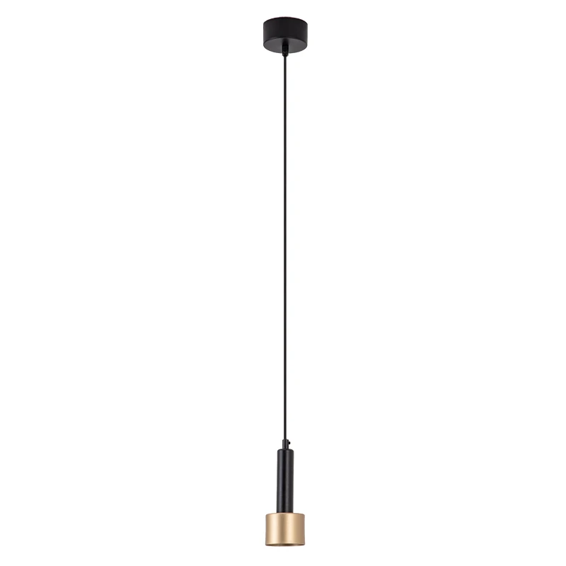 LED Pendant Light Black & Gold, 7W 3000K