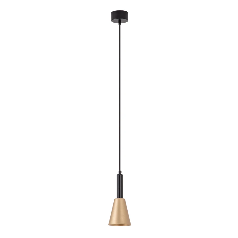 LED pakabinamas šviestuvas, 7W, 3000K, matinės juodos ir auksinės spalvos
