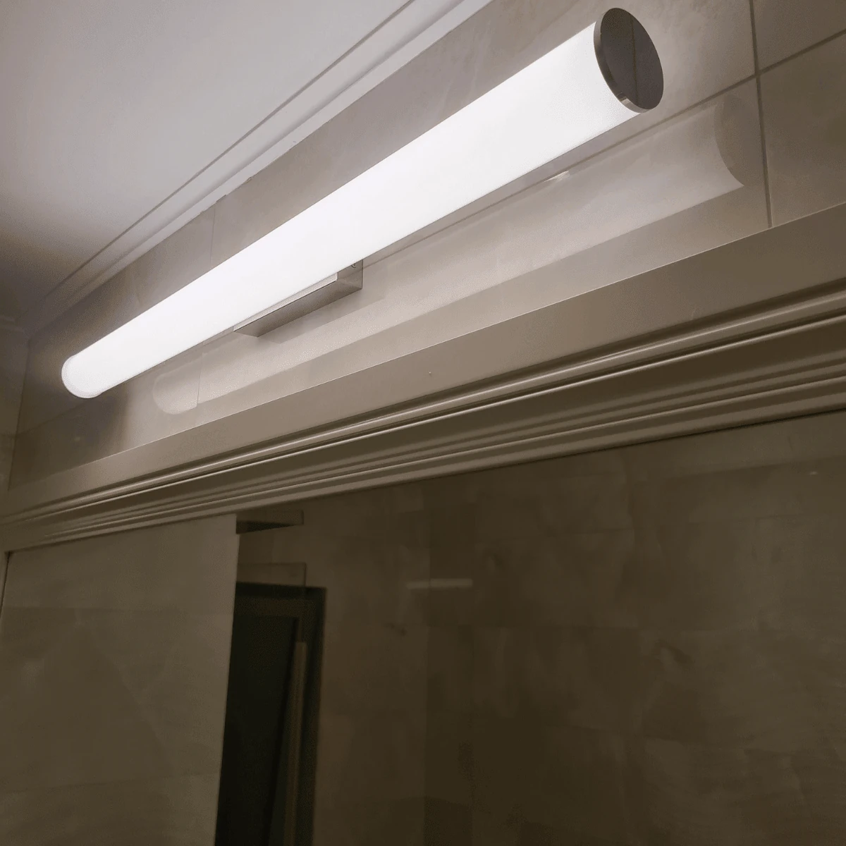 Cylindrical LED Bathroom Wall Light Chrome