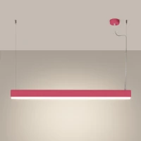 Pakabinamas LED šviestuvas 120 cm – linijinis, rožinis, su pulteliu - Nuotrauka 4