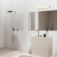 Grey LED Bathroom Wall Light 16W 3000K IP44 - Image 1