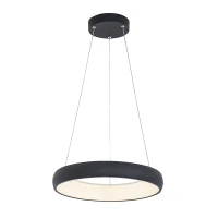 Apvalus smėlio juodos spalvos LED pakabinamas šviestuvas, Ø40cm - Nuotrauka 1