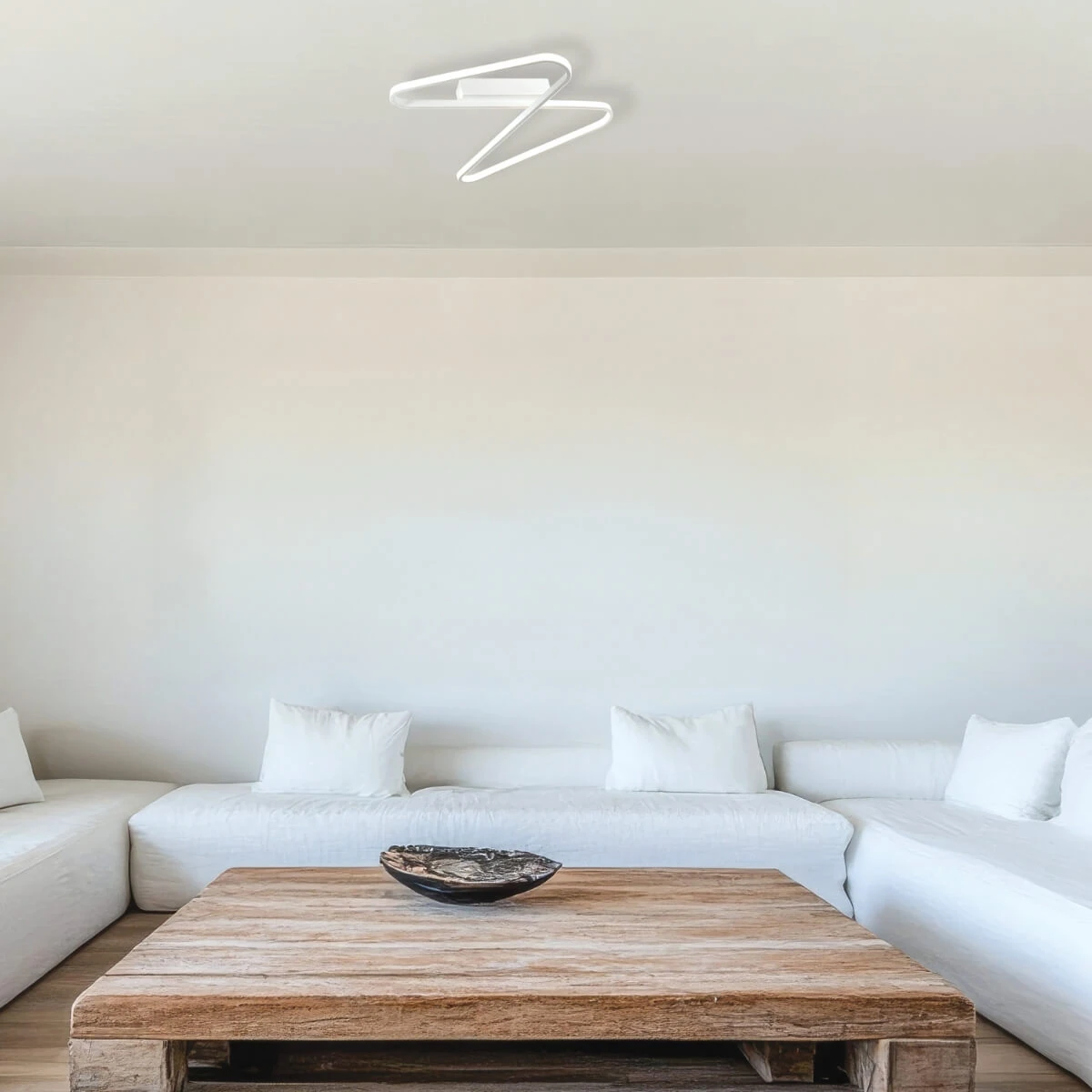 Modern Abstract LED Ceiling Light, White