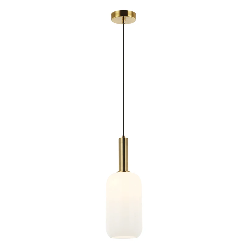 Aukso Matinio Metalo ir Opalinio Stiklo Pakabinamas Šviestuvas, 45 cm