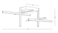 Geometrinis LED Lubinis Šviestuvas, Matinės Juodos Spalvos, Reguliuojamo Ryškumo - Nuotrauka 4