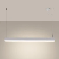 Pakabinamas LED šviestuvas 120 cm – linijinis, baltas, su nuotoliniu valdymu - Nuotrauka 4
