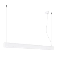 Pakabinamas LED šviestuvas 120 cm – linijinis, baltas, su nuotoliniu valdymu - Nuotrauka 2