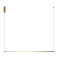 Linear LED Pendant Light, Gold Matt, 140cm - Image 1