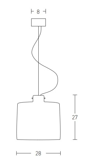 Natūralaus Molio ir Juodo Metalo Pakabinamas Šviestuvas, Ø28cm
