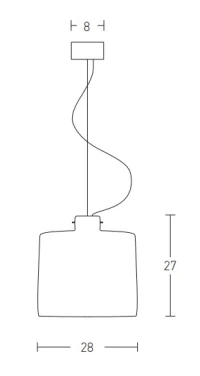 Natūralaus Molio ir Juodo Metalo Pakabinamas Šviestuvas, Ø28cm - Nuotrauka 4