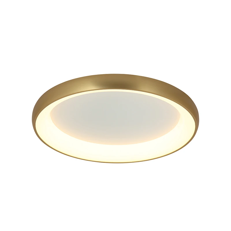 Brushed Gold Matt LED Ceiling Light, 60 cm