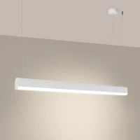 Pakabinamas šviestuvas 120 cm/38W – linijinis, baltas, su pulteliu - Nuotrauka 4