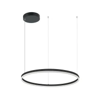 80cm Black Matt Circular LED Pendant Light - Image 1