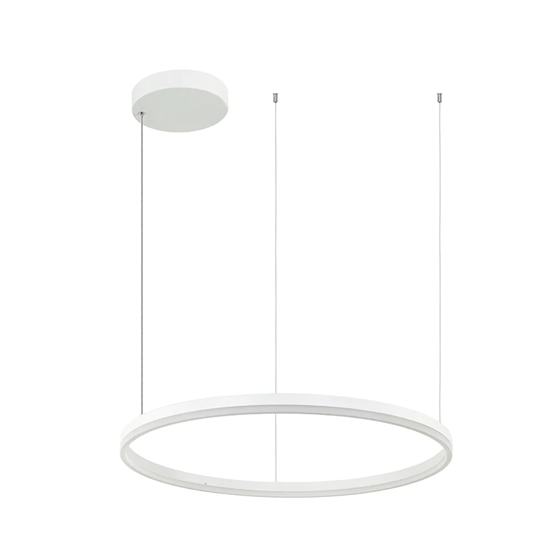 LED Pendant Light 80cm Ring Dimmable White Matt