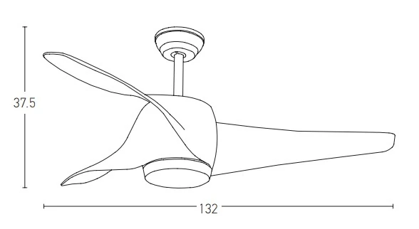 Decorative Wood Finish Ceiling Fan with Tunable LED Light