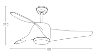 Decorative Wood Finish Ceiling Fan with Tunable LED Light - Image 3