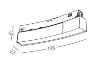 Magnetic Linear LED Track Light, 8W 3000K DALI, Sandy Black - Image 4