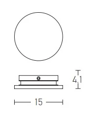 Round Gypsum LED Wall Light, 5W 3000K White