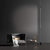 Linear LED Pendant Light, Black Matt Finish - Image 1