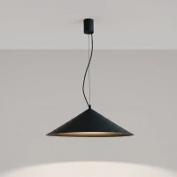 Pendant lamp 50 cm – conical, black, warm LED 3000K - Image 4