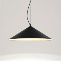 Pendant lamp 50 cm – conical, black, warm LED 3000K - Image 5
