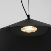 Pendant lamp 50 cm – conical, black, warm LED 3000K - Image 6