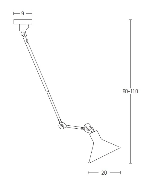 Adjustable Black Matt Pendant Light E27