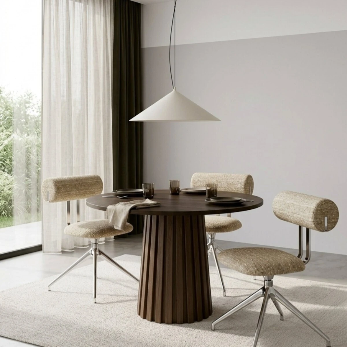 Pendant lamp 7.5W – conical, beige, CRI90