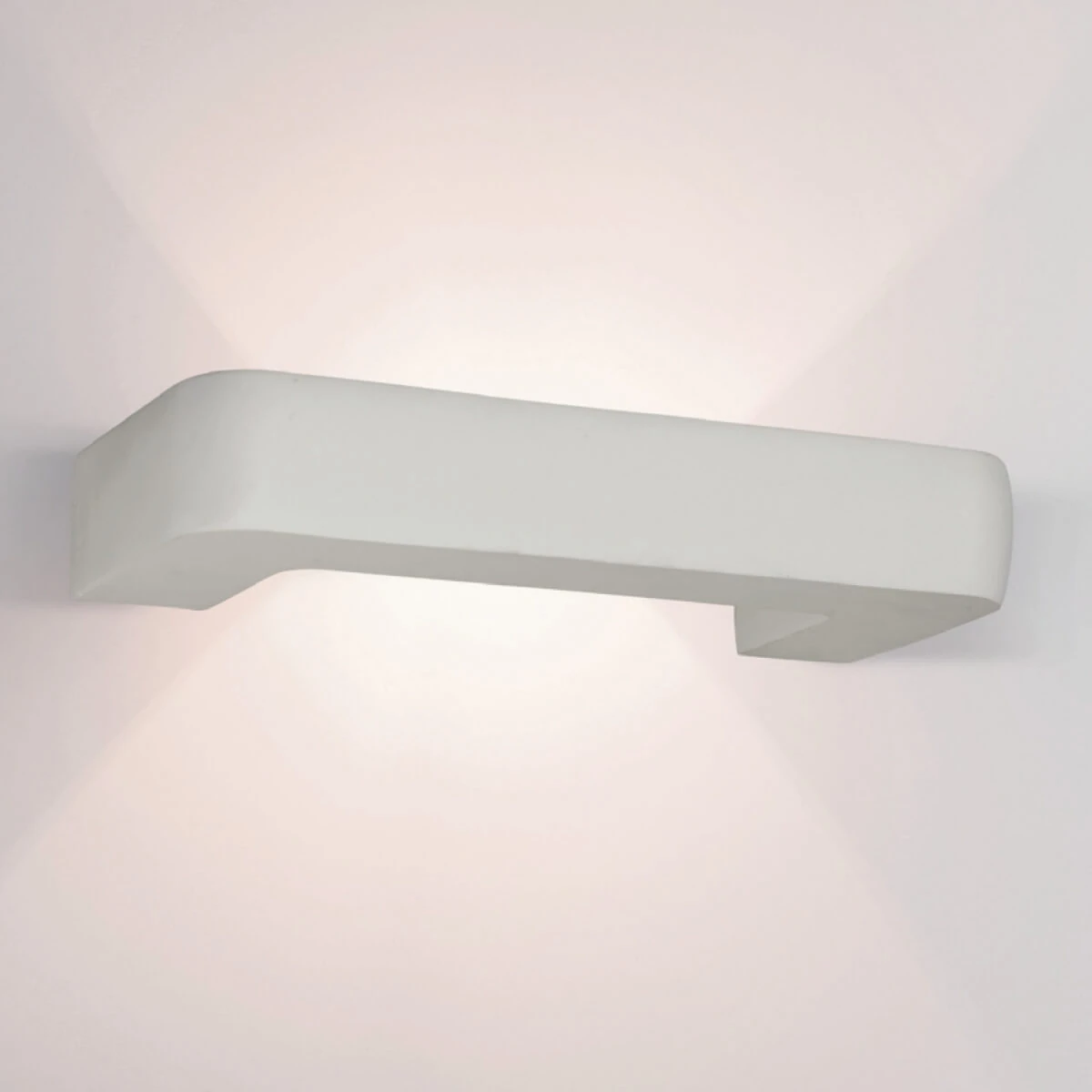 Pure White Gypsum Wall Light, 32x14.5 cm, G9, Max 25W