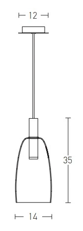 Aukso Matinio ir Skaidraus Stiklo LED Pakabinamas Šviestuvas, H35cm