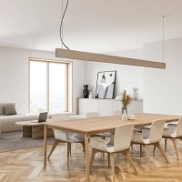 LED stačiakampis pakabinamas šviestuvas, bronzos ir aukso spalvos - Nuotrauka 1